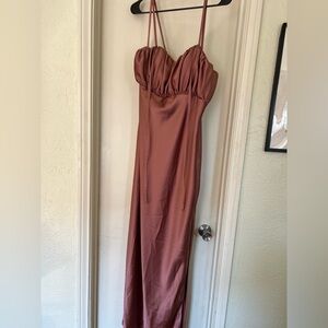Elegant Desert Rose Spaghetti Strap Dress